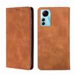 For ZTE Blabe V41 Smart 4G Skin Feel Magnetic Leather Phone Case(Light Brown)