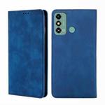 For ZTE Blade A53 4G Skin Feel Magnetic Leather Phone Case(Blue)