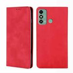 For ZTE Blade A53 4G Skin Feel Magnetic Leather Phone Case(Red)