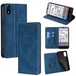 For ZTE Kantan Sumaho 4 A402ZT Skin Feel Magnetic Leather Phone Case(Blue)