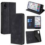 For ZTE Kantan Sumaho 4 A402ZT Skin Feel Magnetic Leather Phone Case(Black)