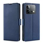 For vivo iQOO Neo 8 5G / 8 Pro 5G Ultra-thin Voltage Side Buckle Horizontal Flip Leather Phone Case(Blue)