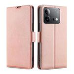 For vivo iQOO Neo 8 5G / 8 Pro 5G Ultra-thin Voltage Side Buckle Horizontal Flip Leather Phone Case(Rose Gold)