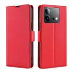 For vivo iQOO Neo 8 5G / 8 Pro 5G Ultra-thin Voltage Side Buckle Horizontal Flip Leather Phone Case(Red)