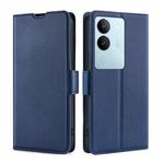For vivo S17 5G / S17 Pro 5G Ultra-thin Voltage Side Buckle Horizontal Flip Leather Phone Case(Blue)
