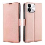 For vivo iQOO Z9x Ultra-thin Voltage Side Buckle Horizontal Flip Leather Phone Case(Rose Gold)