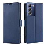 For vivo Y100 5G IDN Ultra-thin Voltage Side Buckle Horizontal Flip Leather Phone Case(Blue)