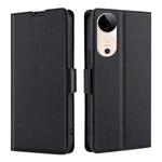 For vivo S19 Ultra-thin Voltage Side Buckle Horizontal Flip Leather Phone Case(Black)