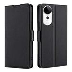 For vivo S19 Pro Ultra-thin Voltage Side Buckle Horizontal Flip Leather Phone Case(Black)