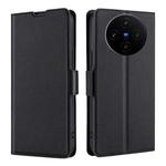 For vivo X100s Ultra-thin Voltage Side Buckle Horizontal Flip Leather Phone Case(Black)