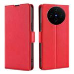 For vivo X100s Ultra-thin Voltage Side Buckle Horizontal Flip Leather Phone Case(Red)