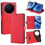 For vivo X200 Pro 5G Ultra-thin Voltage Side Buckle Horizontal Flip Leather Phone Case(Red)