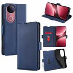 For vivo V50 5G Ultra-thin Voltage Side Buckle Horizontal Flip Leather Phone Case(Blue)