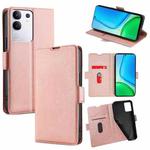 For vivo Y29 4G Global Ultra-thin Voltage Side Buckle Horizontal Flip Leather Phone Case(Rose Gold)