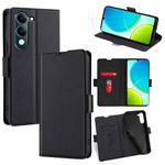 For vivo Y29s 5G / Y04 4G Ultra-thin Voltage Side Buckle Horizontal Flip Leather Phone Case(Black)