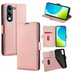 For vivo Y29s 5G / Y04 4G Ultra-thin Voltage Side Buckle Horizontal Flip Leather Phone Case(Rose Gold)