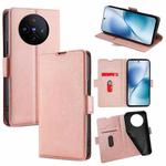 For vivo X200s 5G Ultra-thin Voltage Side Buckle Horizontal Flip Leather Phone Case(Rose Gold)