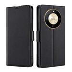 For Honor X50 5G Ultra-thin Voltage Side Buckle Horizontal Flip Leather Phone Case(Black)