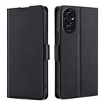 For Honor 200 5G Ultra-thin Voltage Side Buckle Horizontal Flip Leather Phone Case(Black)