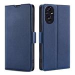 For Honor 200 5G Ultra-thin Voltage Side Buckle Horizontal Flip Leather Phone Case(Blue)