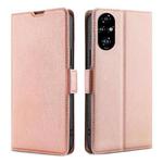 For Honor 200 Lite 5G Global Ultra-thin Voltage Side Buckle Horizontal Flip Leather Phone Case(Rose Gold)