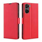 For ZTE Axon 40 Lite Ultra-thin Voltage Side Buckle Horizontal Flip Leather Phone Case(Red)