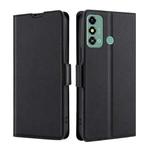 For ZTE Blade A53 4G Ultra-thin Voltage Side Buckle Horizontal Flip Leather Phone Case(Black)