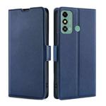 For ZTE Blade A53 4G Ultra-thin Voltage Side Buckle Horizontal Flip Leather Phone Case(Blue)