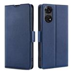 For ZTE Anshin Family Ultra-thin Voltage Side Buckle Horizontal Flip Leather Phone Case(Blue)