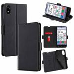For ZTE Kantan Sumaho 4 A402ZT Ultra-thin Voltage Side Buckle Horizontal Flip Leather Phone Case(Black)