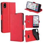 For ZTE Kantan Sumaho 4 A402ZT Ultra-thin Voltage Side Buckle Horizontal Flip Leather Phone Case(Red)