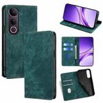 For vivo V50 Lite 5G RFID Anti-theft Brush Magnetic Leather Phone Case(Green)