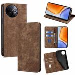 For vivo Y39 5G Global RFID Anti-theft Brush Magnetic Leather Phone Case(Brown)