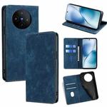 For vivo X200s 5G RFID Anti-theft Brush Magnetic Leather Phone Case(Blue)