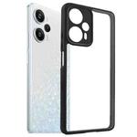 For Xiaomi Redmi Note 12 Turbo Frosted TPU + Transparent PC Phone Case(Black)