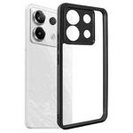 For Xiaomi Redmi Note 13 5G Frosted TPU + Transparent PC Phone Case(Black)