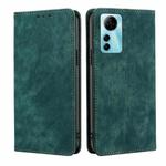 For ZTE Blabe V41 Smart 4G RFID Anti-theft Brush Magnetic Leather Phone Case(Green)