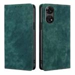 For ZTE Anshin Family RFID Anti-theft Brush Magnetic Leather Phone Case(Green)