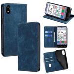 For ZTE Kantan Sumaho 4 A402ZT RFID Anti-theft Brush Magnetic Leather Phone Case(Blue)