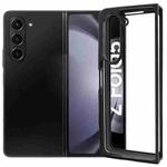 For Samsung Galaxy Z Fold5 Frosted TPU + Transparent PC Phone Case(Black)