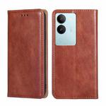 For vivo S17 5G / S17 Pro 5G Gloss Oil Solid Color Magnetic Leather Phone Case(Brown)