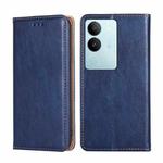 For vivo S17 5G / S17 Pro 5G Gloss Oil Solid Color Magnetic Leather Phone Case(Blue)