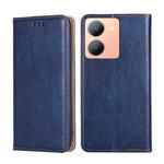 For vivo Y78 5G Gloss Oil Solid Color Magnetic Leather Phone Case(Blue)