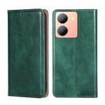 For vivo Y78 5G Gloss Oil Solid Color Magnetic Leather Phone Case(Green)