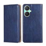 For vivo Y27 4G Gloss Oil Solid Color Magnetic Leather Phone Case(Blue)