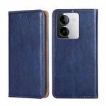 For vivo Y78T 5G / iQOO Z8x 5G Gloss Oil Solid Color Magnetic Leather Phone Case(Blue)