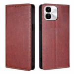 For vivo iQOO Z9x 5G Gloss Oil Solid Color Magnetic Leather Phone Case(Brown)