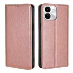 For vivo iQOO Z9x 5G Gloss Oil Solid Color Magnetic Leather Phone Case(Rose Gold)