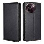 For vivo V30e 5G Global Gloss Oil Solid Color Magnetic Leather Phone Case(Black)