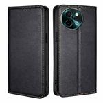 For vivo Y38 5G / T3x Global Gloss Oil Solid Color Magnetic Leather Phone Case(Black)